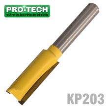 Pro-Tech Straight Bit 3/8" (9.5mm) X 1"(25.4mm) Two Flute 1/4" Shank