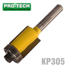 Pro-Tech Trim Bit 16mm X 20mm With Bottom Bearing 1/4" Shank