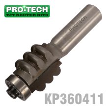 Pro-Tech Triple Flute Bit 7/8" X 1" Two Flutes 1/2" Shank