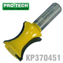 Pro-Tech External Bull Nose 1" X 1" Half Radius 1/2" Shank