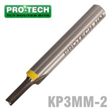 Pro-Tech Straight Bit 3mm X 1/2" Two Flute Solid Carbide 1/4"Shank Pro-Tech Straight Bit 3mm X 1/2" Two Flute Solid Carbide 1/4"Shank