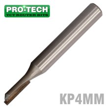 Pro-Tech Straight Bit 4mm X 13mm Single Flute Metric 1/4" Shank