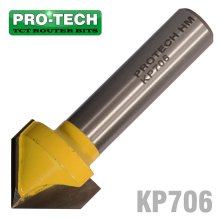 Pro-Tech V-Groove Bit Tct 1" X 1/2"Sh