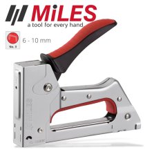 Miles Staple Gun Metal Body Rubber Grip 22g 6-10mm Jt21 Stap Reload Ind