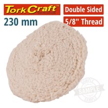 Tork Craft Double Sided Wool Buff 9" 230mm With 5/8 Thread