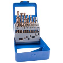 Tork Craft Drill Bit Set 19pcs 1-10mm X 0.5mm Turbo Point