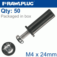 RAWLPLUG Rawlnut+Screw M4X24.00Mm X50-Box