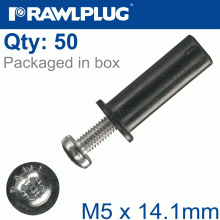 RAWLPLUG Rawlnut+Screw M5X14.1Mm X50-Box