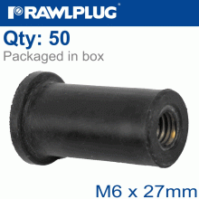 RAWLPLUG Rawlnut M6X27Mm X50-Box