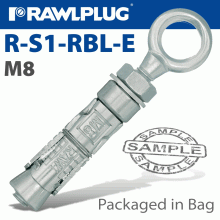 RAWLPLUG Shield Anchor Eyebolt M8X87Mm X2 -Bag