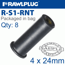 RAWLPLUG Rawlnut M4X24Mm X8-Bag