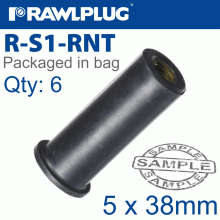 RAWLPLUG Rawlnut M5X38Mm X6-Bag