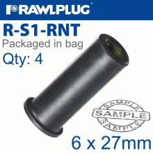 RAWLPLUG Rawlnut 6X27Mm X4 Per Bag