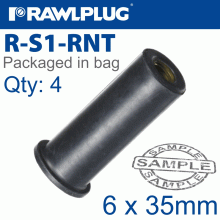 RAWLPLUG Rawlnut M6X35Mm X4-Bag