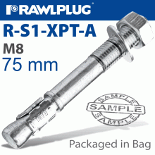 RAWLPLUG Throughbolt 8X75Mm X4 -Bag