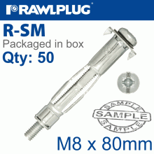 RAWLPLUG Interset Fixings For Drywalls M8X80Mm Box Of 50