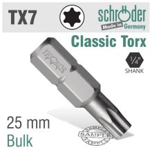 Schroder Torx Tx 7 Classic Bit 25mm