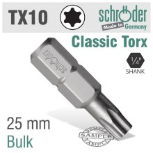Schroder Torx Tx 10 Classic Bit 25mm
