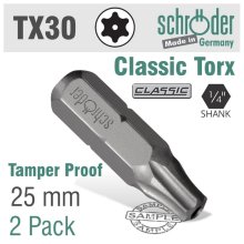 Schroder Torx Tamp.Resist.T30 2/Pack Schroder Torx Tamp.Resist.T30 2/Pack
