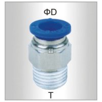 Air Craft Pu Hose Fitting Straight Stud 6mm-1/8 M