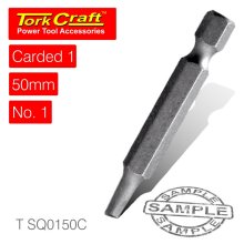 Tork Craft Square Recess Pwr Bit No.1x50mm 1/Card