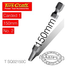 Tork Craft Square Recess Pwr Bit No.2x150mm 1/Card
