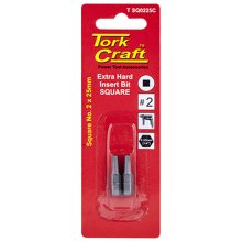 Tork Craft Square Recess Ins. Bit No.2x25mm 2/Card