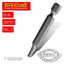 Tork Craft Square Recess Pwr Bit No.2x50mm Bulk