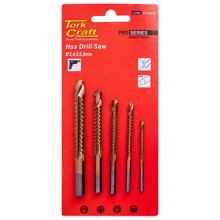 Tork Craft Drill Saw Set HSS Tin.Coated 3-4-5-6-8 Tork Craft Drill Saw Set HSS Tin.Coated 3-4-5-6-8