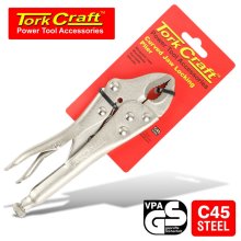 Tork Craft plier locking w/curved jaw 170mm