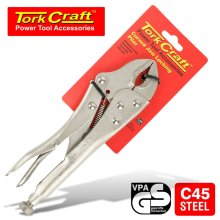 Tork Craft plier locking w/curved jaw 254mm