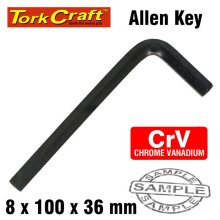 Tork Craft Allen Key Crv Black Finish 8.0 X 100 X 36mm