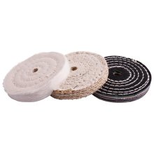 Tork Craft Buffing Wheel Kit 3pcs 100mm White & Denim Stiched & Sisal Polishing