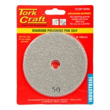 Tork Craft 100mm Diamond Polishing Pad 50 Grit Grey Tork Craft 100mm Diamond Polishing Pad 50 Grit Grey
