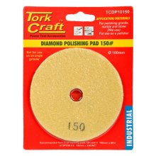 Tork Craft 100mm Diamond Polishing Pad 150 Grit Yellow Tork Craft 100mm Diamond Polishing Pad 150 Grit Yellow