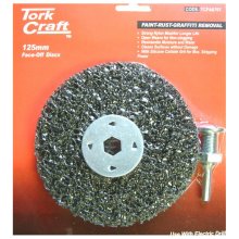 Tork Craft Face Off Disc And Arbor 125mm Carded For Drill Tork Craft Face Off Disc And Arbor 125mm Carded For Drill