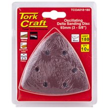 Tork Craft Oscilating Sandpaper A/O 93mm 10pc Delta Shape 180grit