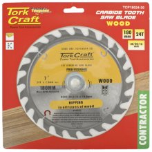 Tork Craft Blade Contractor 180 X 24t 30/20/16 Circular Saw Tct