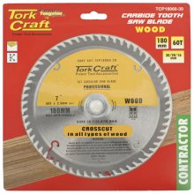 Tork Craft Blade Contractor 180 X 60t 30/20/16 Circular Saw Tct
