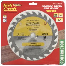 Tork Craft Blade Contractor 185 X 24t 20-16mm Circular Saw Tct