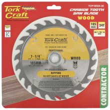 Tork Craft Blade Contractor 185 X 24t 30/20/16/1 Circular Saw Tct