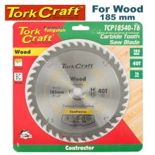 Tork Craft Blade Contractor 185 X 40t 16mm Circular Saw Tct