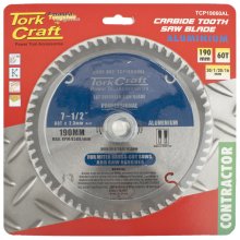 Tork Craft Blade Contractor Alum 190 X 60t 30/20/16 Circular Saw Tct
