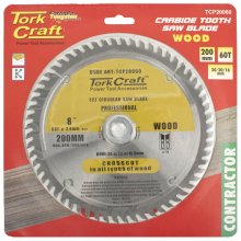 Tork Craft Blade Contractor 200 X 60t 30/20/16 Circular Saw Tct Tork Craft Blade Contractor 200 X 60t 30/20/16 Circular Saw Tct