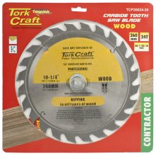 Tork Craft Blade Contractor 260 X 24t 30/1/20/16 Circular Saw Tct