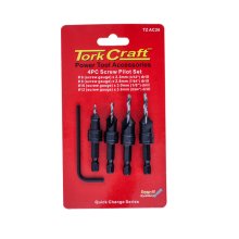 Tork Craft Screw Pilot/Countersink Set 4pce Tork Craft Screw Pilot/Countersink Set 4pce