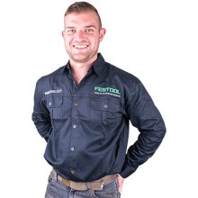 FESTOOL Mens Long Sleeved Shirt Navy Blue 2Xl