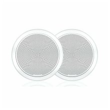 Fusion 6.5" 120 Watt Flush Mount Marine Speakers, Round - White (FM-F65RW)