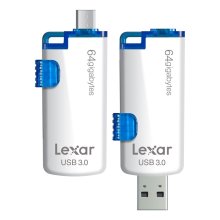 LEXAR JUMP DRIVE M20 64GB Dual USB 3.0 Drive