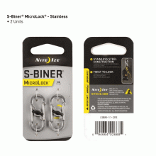 Nite Ize S-Biner Microlock Stainless Steel - 2 Pack - Stainless (LSBM-11-2R3)